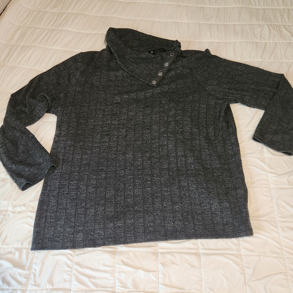 Rafaella Charcoal Heather Top - XX-Large